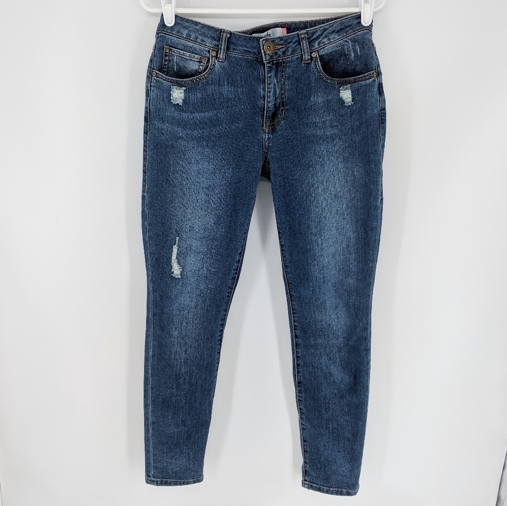 Cabi Jeans Womens Distressed Curvy Skinny Sz 6